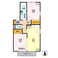 藤ノ木ハウスAB（高崎市吉井町池）の物件間取画像